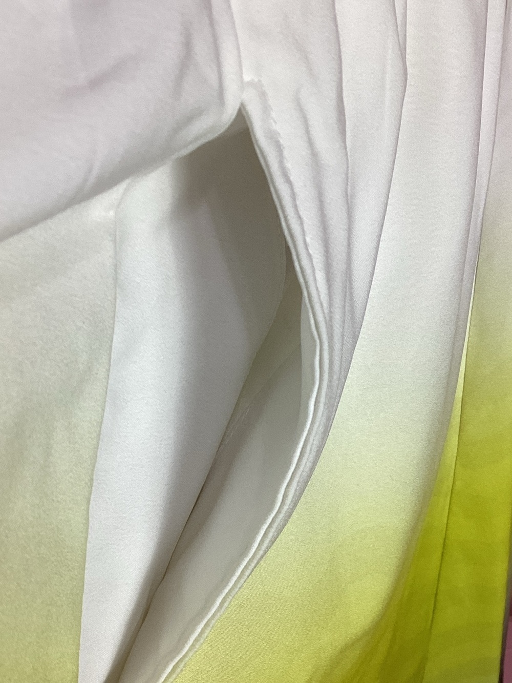 White to Lime Ombre Spaghetti-Strap Maxi Dress - Picture 13 of 15